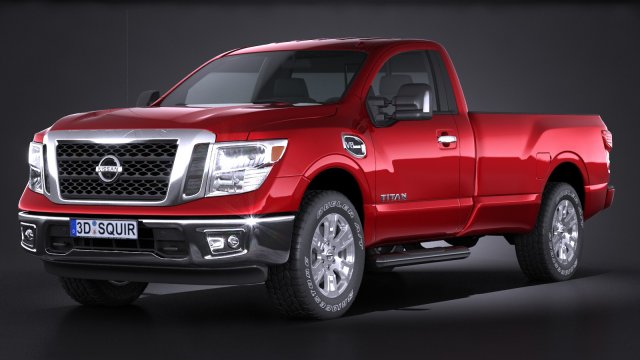 Nissan Ttan Single Cab Chrome 2017 3D मॉडल .c4d .max .obj .3ds .fbx .stl .blend