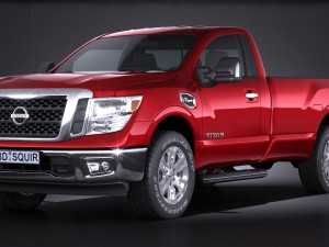 Nissan Ttan Single Cab Chrome 2017 3D Model