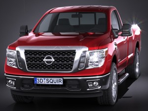 Nissan Ttan Single Cab Chrome 2017 3D मॉडल