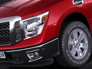 Nissan Ttan Single Cab Chrome 2017 3D मॉडल