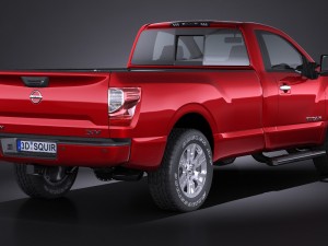Nissan Ttan Single Cab Chrome 2017 3D मॉडल