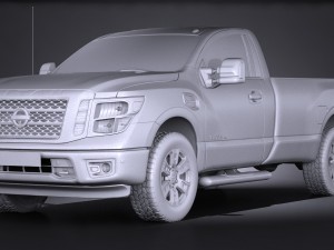 Nissan Ttan Single Cab Chrome 2017 3D मॉडल