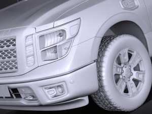 Nissan Ttan Single Cab Chrome 2017 3D मॉडल
