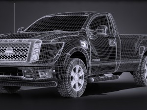 Nissan Ttan Single Cab Chrome 2017 3D मॉडल