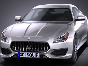 Maserati Quattroporte 2017 3D Model
