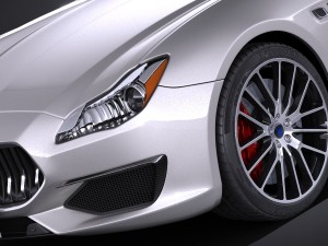Maserati Quattroporte 2017 3D Model