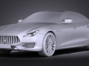 Maserati Quattroporte 2017 3D Model