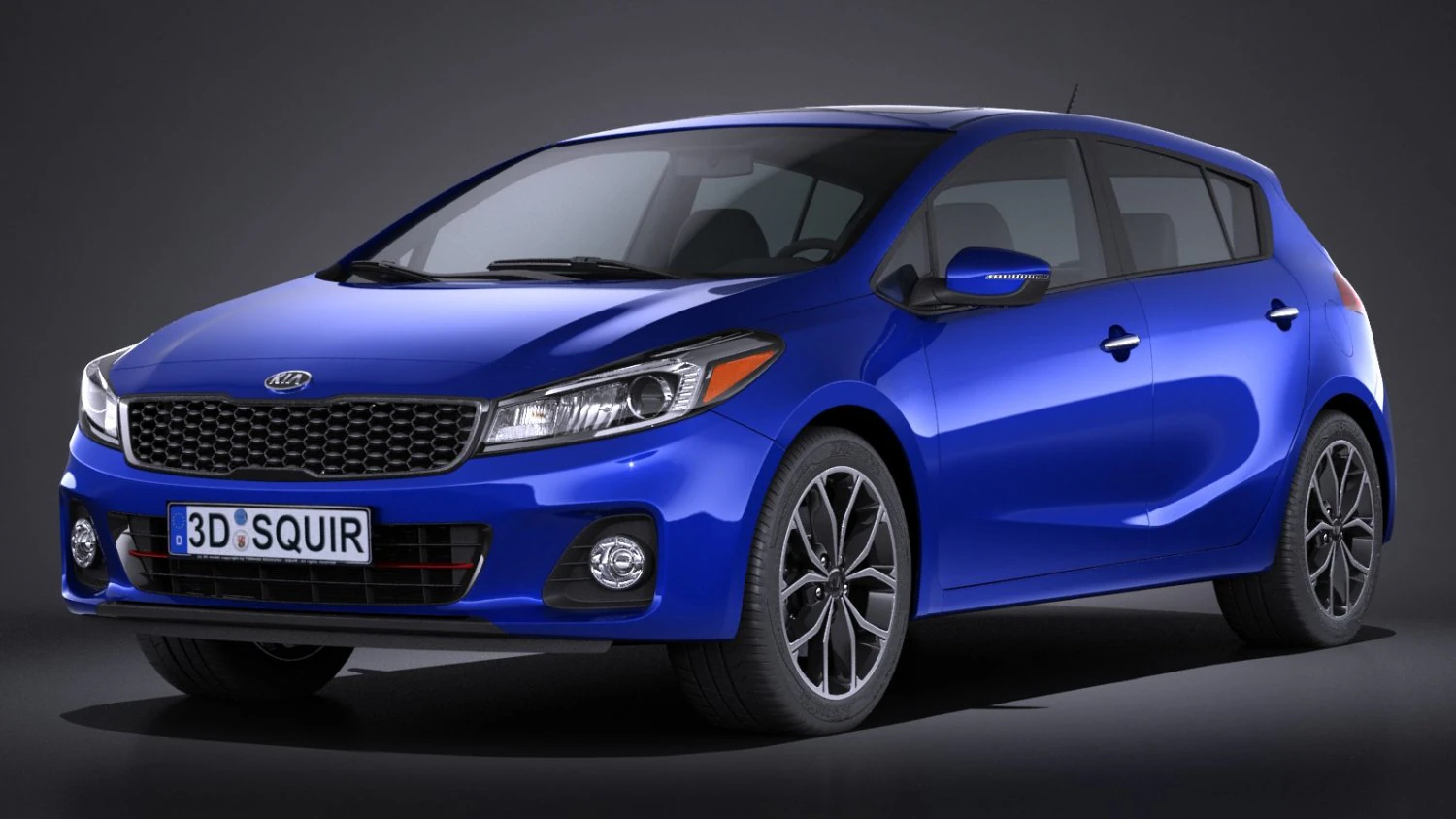 Kia Forte 5 2017 3D Model .c4d .max .obj .3ds .fbx .stl .blend 