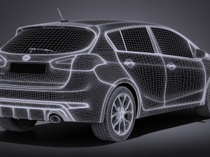 Kia Forte 5 2017 3D Model