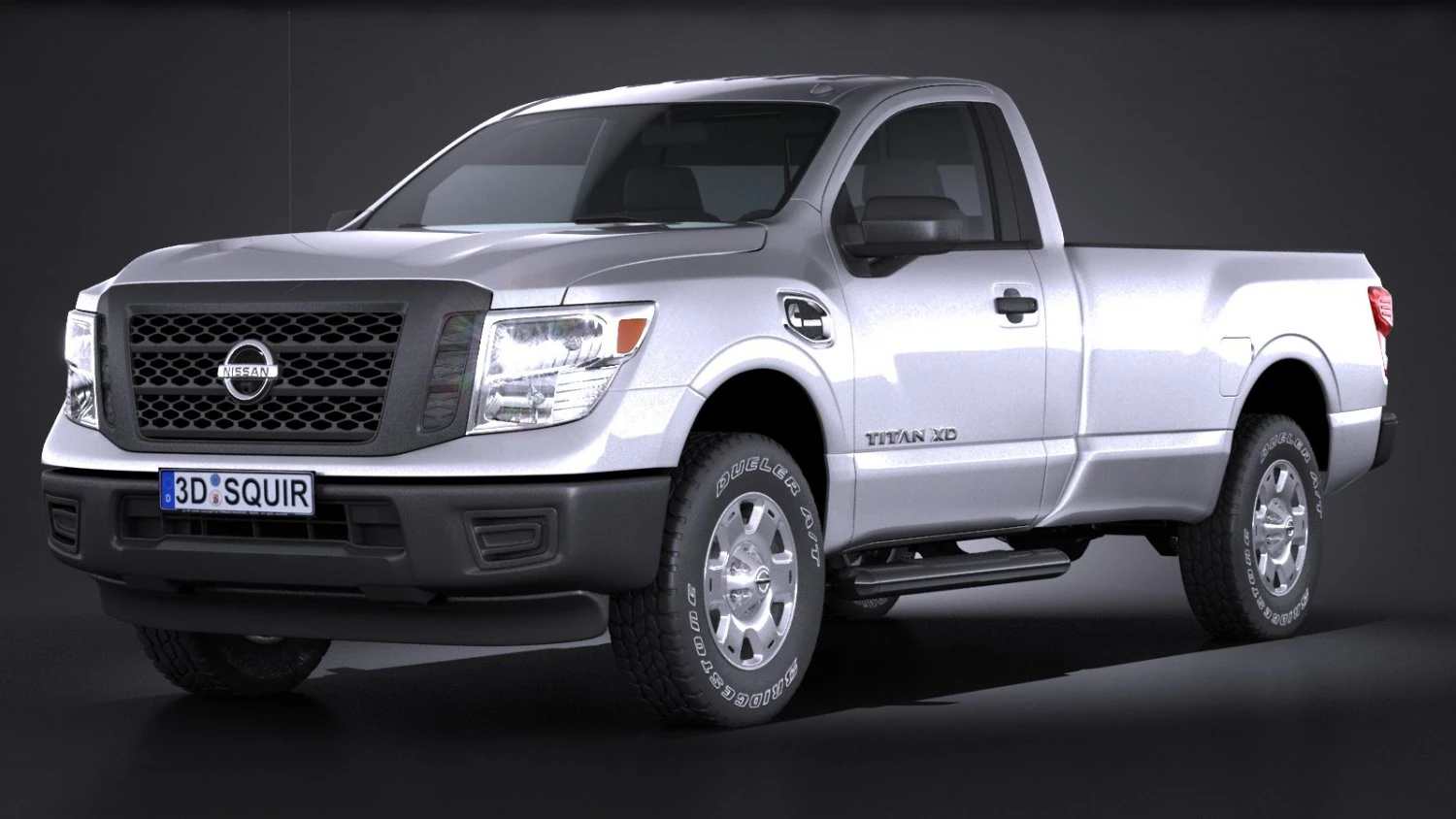 Nissan Titan Single Cab Regular 2017 3D Model .c4d .max .obj .3ds .fbx .stl .blend 
