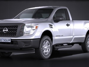 Nissan Titan Single Cab Regular 2017 3D Model