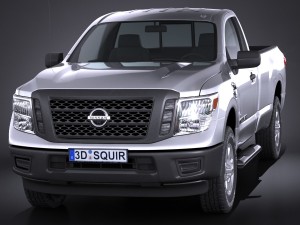 Nissan Titan Single Cab Regular 2017 3D Model