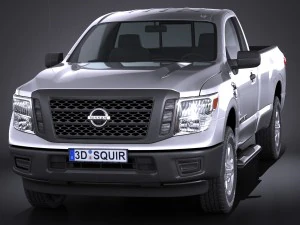 Nissan Titan Single Cab Regular 2017 3D Model