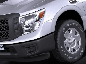 Nissan Titan Single Cab Regular 2017 3D Model