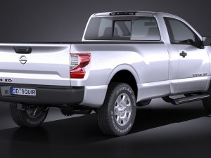 Nissan Titan Single Cab Regular 2017 3D Model