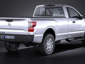 Nissan Titan Single Cab Regular 2017 3D Model