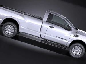 Nissan Titan Single Cab Regular 2017 3D Model