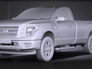 Nissan Titan Single Cab Regular 2017 3D Model