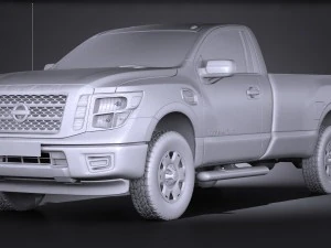 Nissan Titan Single Cab Regular 2017 3D Model
