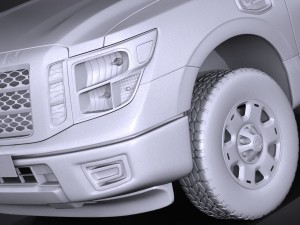 Nissan Titan Single Cab Regular 2017 3D Model