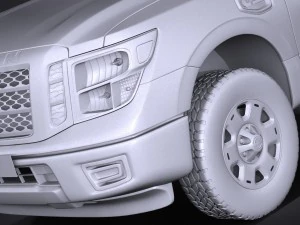 Nissan Titan Single Cab Regular 2017 3D Model