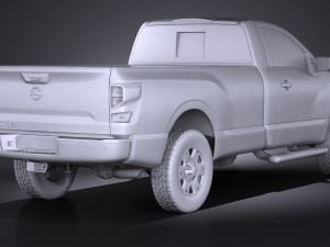 Nissan Titan Single Cab Regular 2017 3D Model