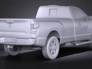 Nissan Titan Single Cab Regular 2017 3D Model