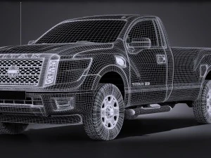 Nissan Titan Single Cab Regular 2017 3D Model