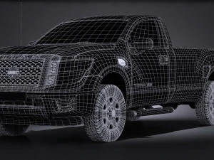 Nissan Titan Single Cab Regular 2017 3D Model