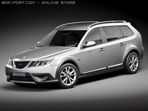 Saab 9-3X 2010 Model 3D .c4d .max .obj .3ds .fbx .stl .blend 