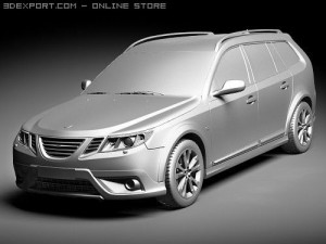 Saab 9-3X 2010 Model 3D