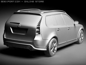 Saab 9-3X 2010 Model 3D