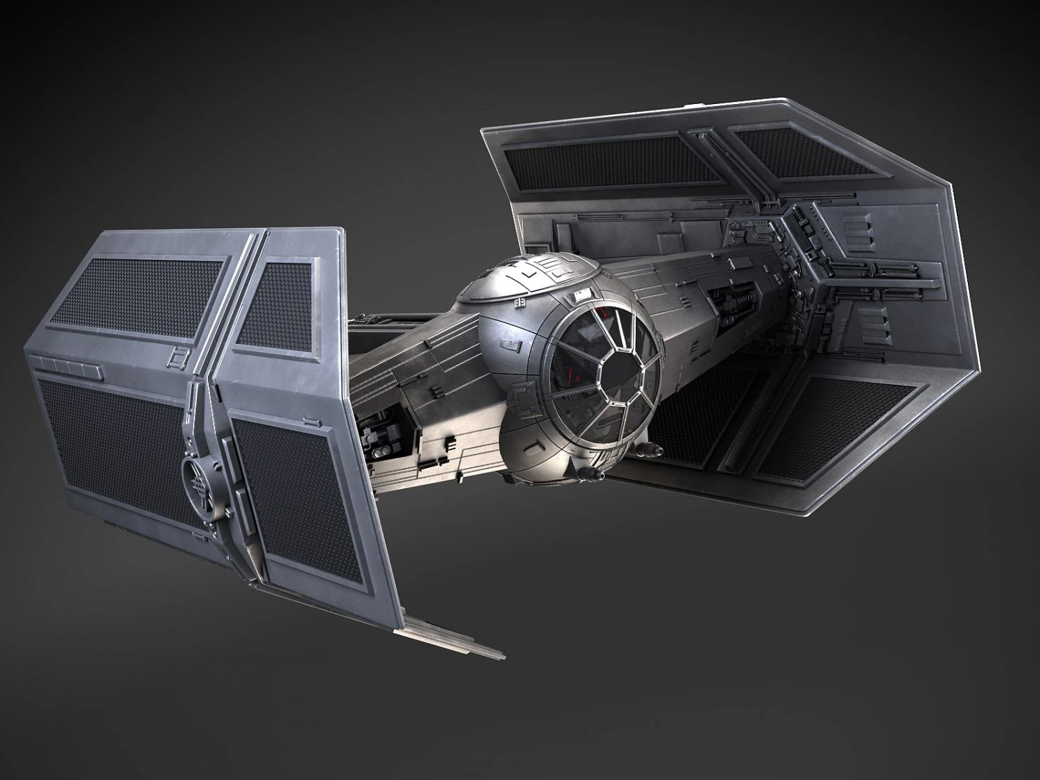 Star Wars Tie Fighter Advanced 3D Model .c4d .max .obj .3ds .fbx .stl .blend 