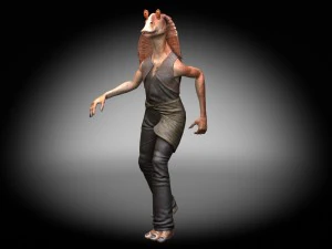 Jar Jar Binks di Star Wars Modello 3D