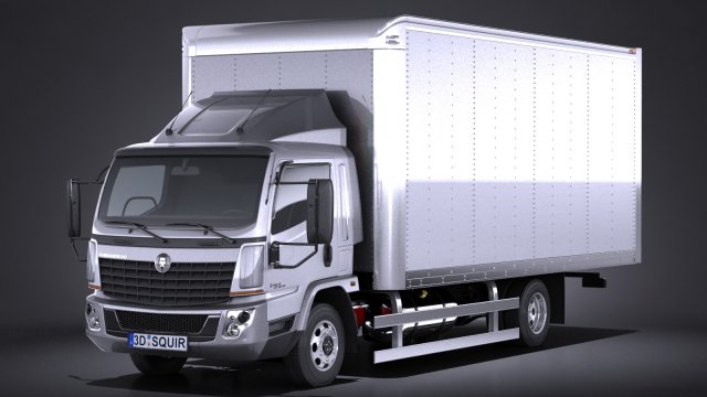 Generic Cargo Truck Midsize 2016 3D Модель .c4d .max .obj .3ds .fbx .stl .blend