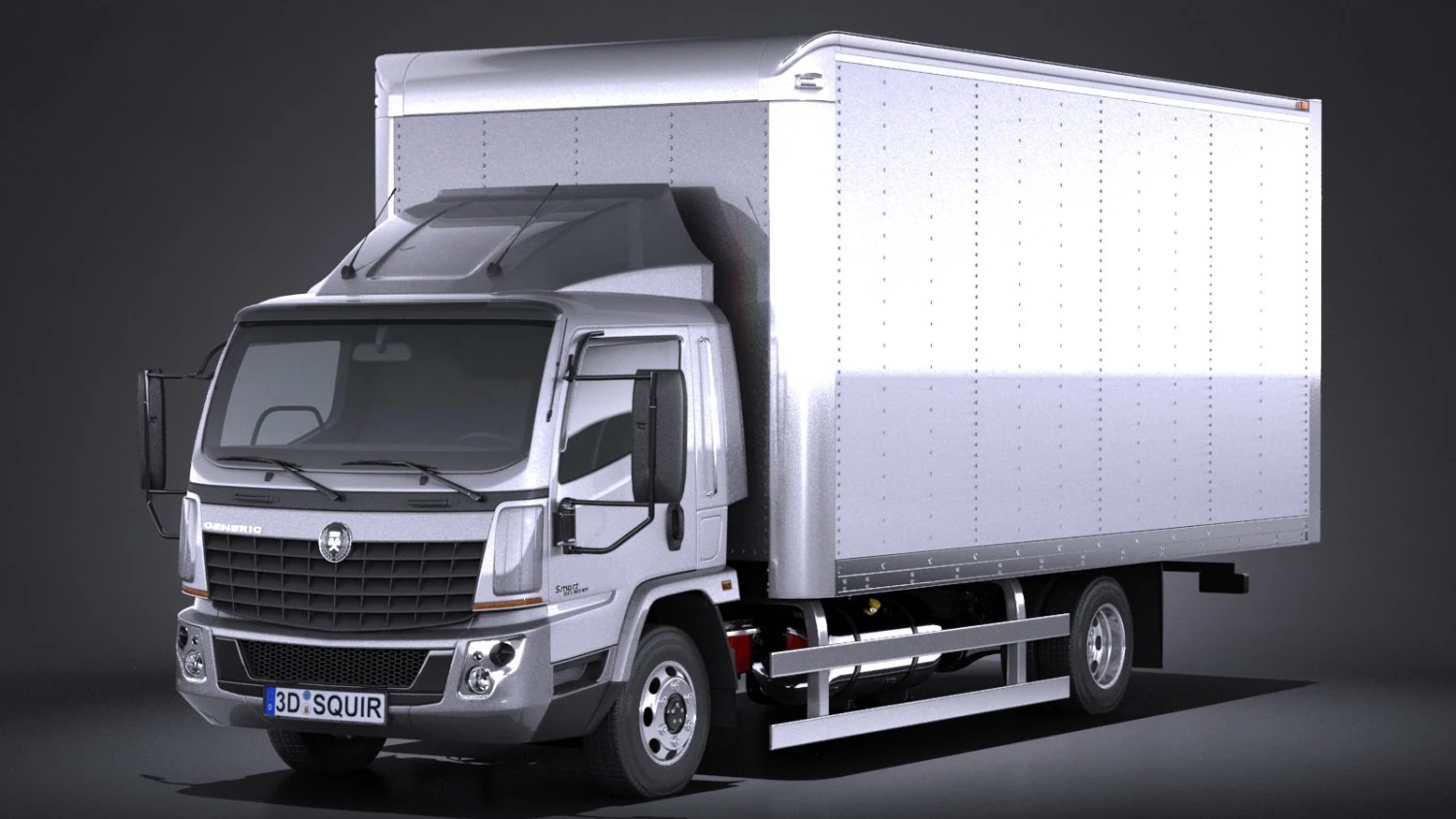 Generic Cargo Truck Midsize 2016 3D Model .c4d .max .obj .3ds .fbx .stl .blend