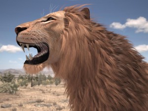 lion the king textured hair 3D Models
