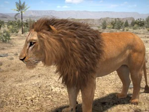 Cabelo Texturizado Le&atilde;o, o Rei Modelo 3D