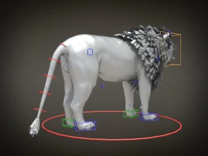 Cabelo Texturizado Le&atilde;o, o Rei Modelo 3D