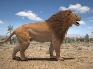 Lion the King Textured Hair 3D मॉडल