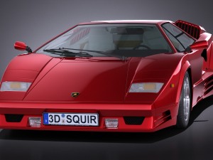 Countach LP500 Anniversary vray 3D Model
