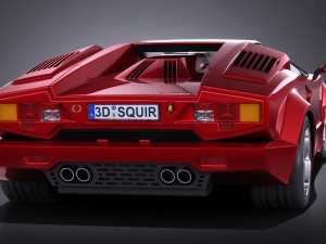 Countach LP500 Anniversary vray 3D Model
