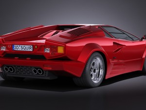 Countach LP500 Anniversary vray 3D Model