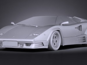 Countach LP500 Anniversary vray 3D Model