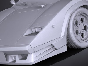 Countach LP500 Anniversary vray 3D Model