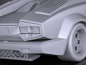 Countach LP500 Anniversary vray 3D Model