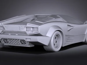 Countach LP500 Anniversary vray 3D Model