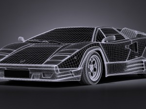 Countach LP500 Anniversary vray 3D Model
