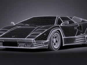 Countach LP500 Anniversary vray 3D Model