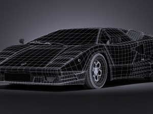 Countach LP500 Anniversary vray 3D Model